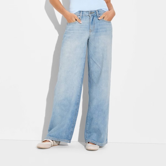 wild fable Denim - wild fable Sz 6 Light Blue Wide Leg Jeans